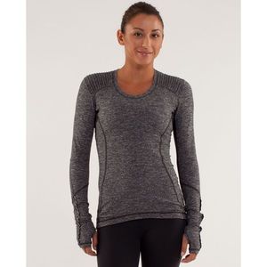 Lululemon Star Runner Athletic Long Ruffle Sleeve Black Sz 8